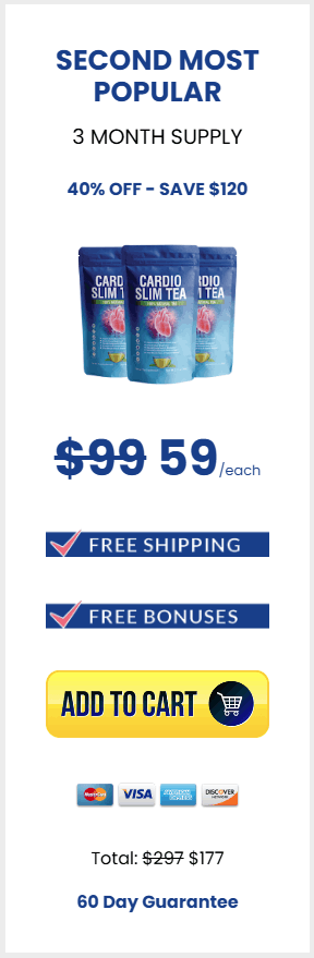 Cardio Slim Tea- 3 Bottles